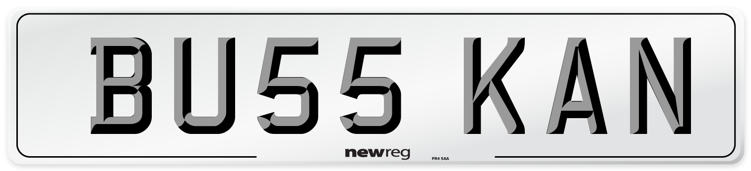 BU55 KAN Number Plate from New Reg